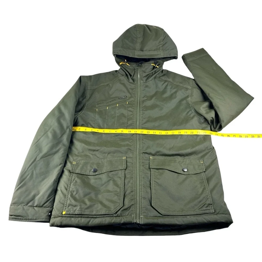 Hard Land Men's Insulated Winter Jacket-OD Green, Size M, Durable Workwear, NWT